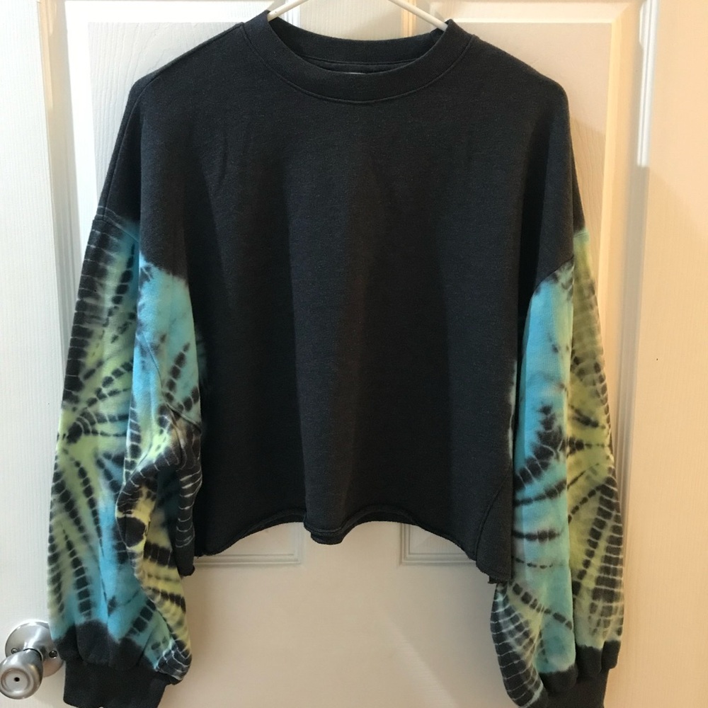 Victoria Secret PINK Cropped Crewneck Sweatshirt - Dark Gray - Women’s Size L